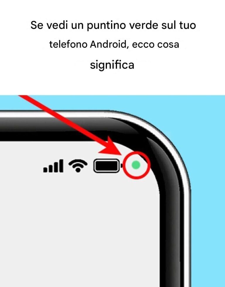 PUBBLICITÀ  Vedi un puntino verde sul tuo telefono Android? Ecco cosa significa.