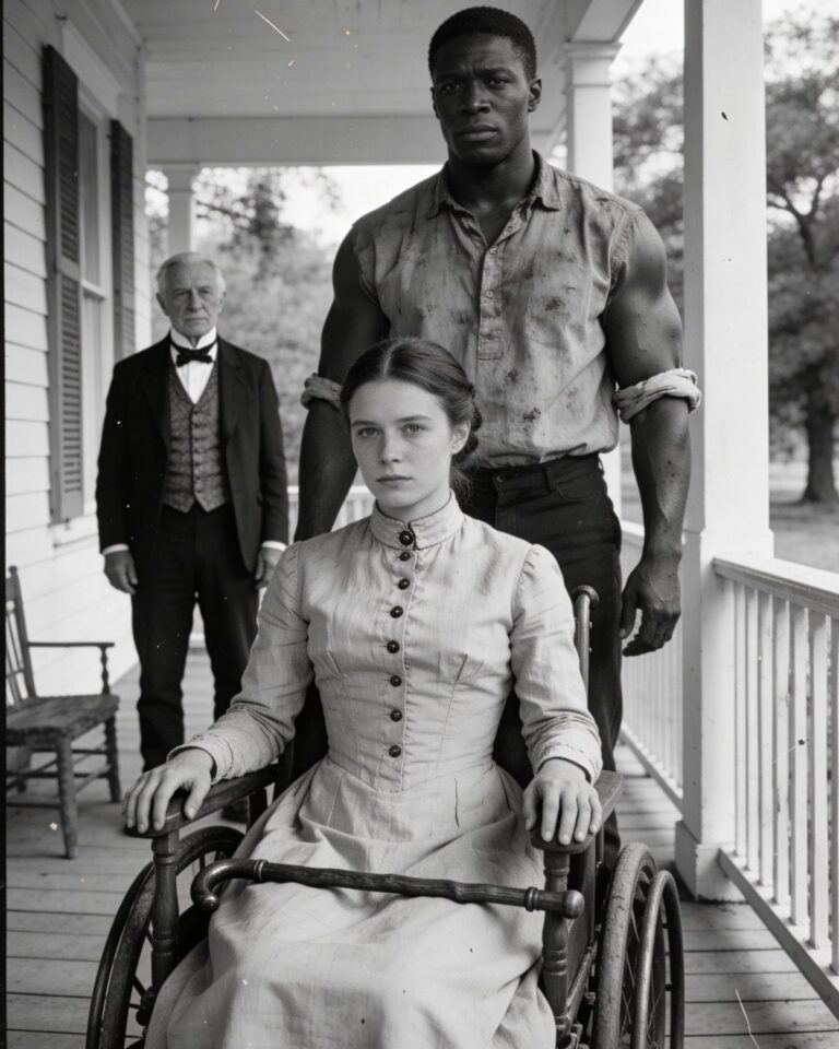 Era considerata nubileDicevano che non mi sarei mai sposata. Dodici uomini in quattro anni mi hanno guardata sulla sedia a rotelle e se ne sono andati. Ma quello che è successo dopo ha sconvolto tutti, me compresa.  Mi chiamo Elellanar Whitmore, e questa è la storia di come sono passata dall'essere rifiutata dalla società a trovare un amore così potente da poter cambiare la storia stessa.  Virginia, 1856. Avevo 22 anni ed ero considerata merce difettosa. Le mie gambe erano inutilizzabili da quando ne avevo otto. Un incidente a cavallo mi aveva fratturato la colonna vertebrale e mi aveva intrappolata su quella sedia a rotelle di mogano che mio padre aveva ordinato.  Ma ecco cosa nessuno capiva. Non era la sedia a rotelle a impedirmi di sposarmi. Era ciò che rappresentava. Il peso. Una donna che non poteva stare accanto a suo marito alle feste. Una persona che, presumibilmente, non poteva avere figli, non poteva gestire una casa, non poteva adempiere a nessuno dei doveri che ci si aspettava da una moglie del Sud.  Dodici proposte di matrimonio orchestrate da mio padre. Dodici rifiuti, ognuno più brutale del precedente.  "Non arriverà mai all'altare." "I miei figli hanno bisogno di una madre che li insegua." "Che senso ha se non può avere figli?" Quest'ultima diceria, completamente falsa, si diffuse a macchia d'olio nella società della Virginia. Qualche medico aveva speculato sulla mia fertilità senza nemmeno visitarmi. Improvvisamente, non ero più solo disabile. Ero difettosa in ogni senso che contava per l'America del 1856.  Quando William Foster, grasso, ubriacone e cinquantenne, mi rifiutò nonostante mio padre gli avesse offerto un terzo dei profitti annuali della nostra tenuta, sapevo già la verità. Stavo morendo sola.  Ma mio padre aveva altri progetti. Progetti così radicali, così sconvolgenti, così completamente in contrasto con tutte le norme sociali, che quando me li raccontò, ero sicura di aver capito male.  "Ti do in sposa a Josiah", disse. "Il fabbro. Sarà tuo marito."  Fissai mio padre, il colonnello Richard Whitmore, proprietario di 5.000 acri di terra e 200 schiavi, certo che avesse perso la testa.  "Josiah", sussurrai. "Padre, Josiah è schiavo."  "Sì, so esattamente cosa sto facendo."  Non sapevo, nessuno avrebbe potuto prevedere, che questa soluzione disperata si sarebbe trasformata nella più grande storia d'amore che avrei mai vissuto.  Lasciatemi parlare prima di Josiah. Lo chiamavano un bruto. Era alto un metro e ottanta, anche se in realtà era alto solo un centimetro e mezzo. 136 chili di muscoli puri, frutto di anni di lavoro nella fucina. Mani capaci di piegare barre di ferro. Un volto che faceva rabbrividire gli uomini adulti quando entrava in una stanza. La gente aveva paura di lui. Sia da schiavo che da libero, si faceva spazio. I visitatori bianchi della nostra piantagione lo fissavano e sussurravano: "Hai visto quanto è grosso? Whitmore ha un mostro nella sua fucina."   Ma ecco cosa nessuno sapeva. Ecco cosa stavo per scoprire. Josiah era l'uomo più gentile che avessi mai conosciuto.