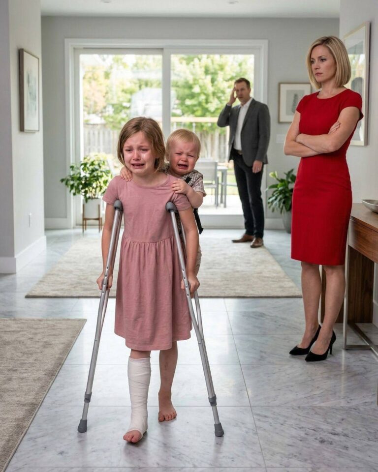 Un padre tornò a casa prima del previsto e trovò la figlia che gattonava sul pavimento trascinando con sé il suo fragile fratellino. Quando lei alzò lo sguardo e sussurrò: "Papà... ho cercato di proteggerlo", lui comprese la verità sulla donna di cui si era fidato per tutto quel tempo.