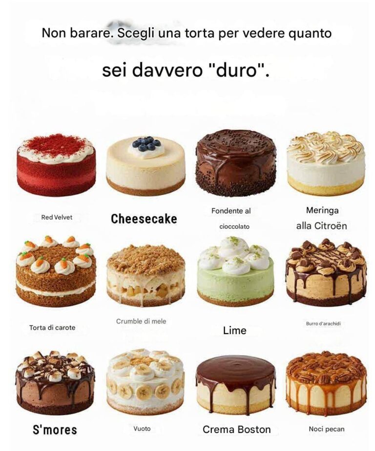 Scegli una torta per vedere purché sia ​​“dura”