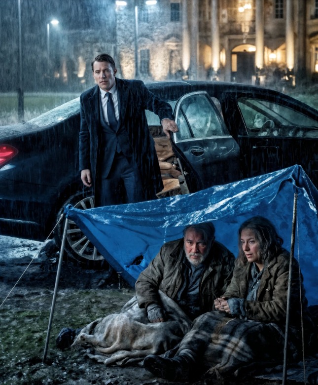 Un milionario tornò nella casa che aveva comprato per i suoi genitori... solo per trovarli senza tetto, in piedi sotto la pioggia.