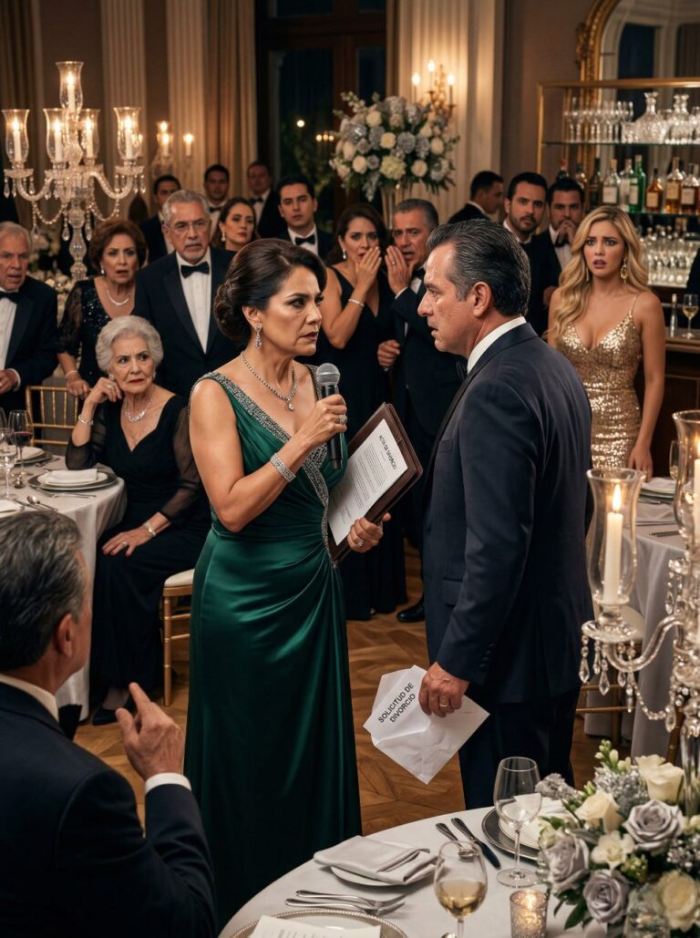 Nel giorno del loro venticinquesimo anniversario di matrimonio, le consegnò i documenti del divorzio davanti a tutti, le ordinò di lasciare il "suo" appartamento e si vantò della sua giovane amante... Non sapeva che sua moglie aveva un microfono, delle prove e una verità che lo avrebbe distrutto quella stessa notte...