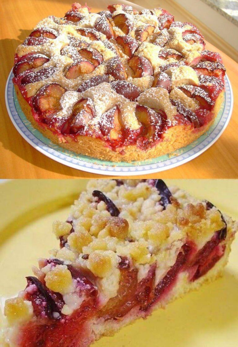 Torta di prugne con crumble alla cannella, una vera delizia!