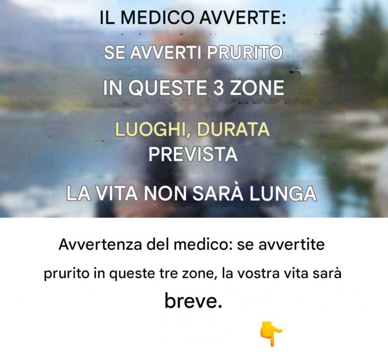 Avviso medico: se avverti prurito in queste 3 zone, la tua aspettativa di vita sarà breve.