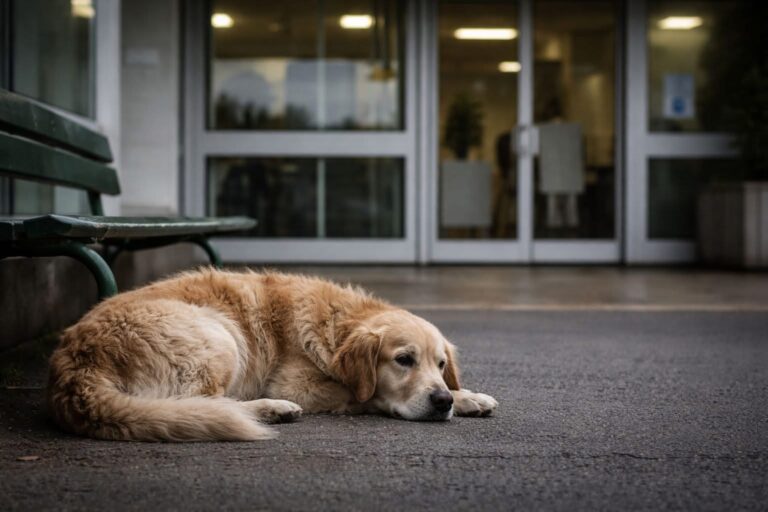 Un cane dorme ancora davanti alla porta dell'ospedale dove è morto il suo padrone, e non capisce perché non sia ancora tornato. Non crederete al motivo! Leggete la storia completa nel primo commento 🤯🤯🤯👇🏻👇🏻