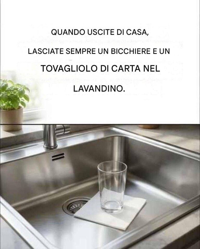 Il trucco del bicchiere nel lavandino: perché è meglio farlo prima di uscire di casa.