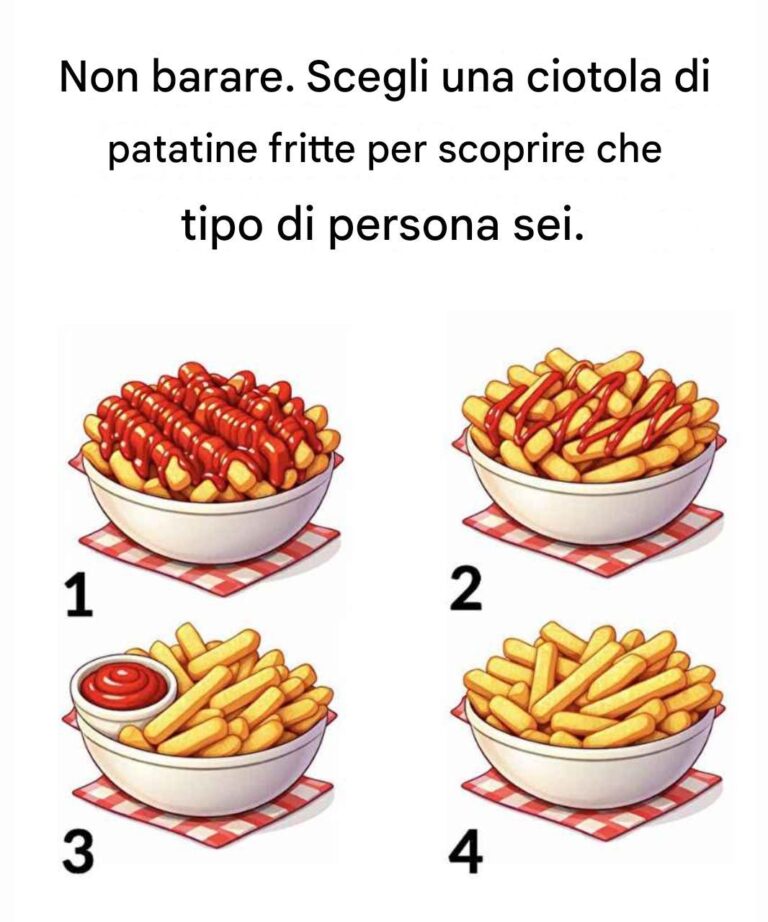Scegli una porzione di patatine fritte e scopri che tipo di persona sei.